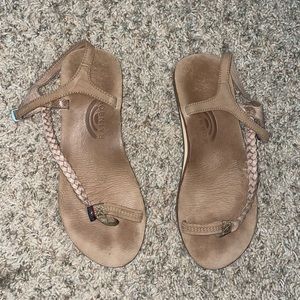 Rainbow sandals with strap